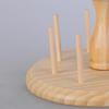 8 Spools Wood Thread Holder with Scissors Holder Thread Spool Rack Embroidery Thread Holder Sewing Thread Organizers