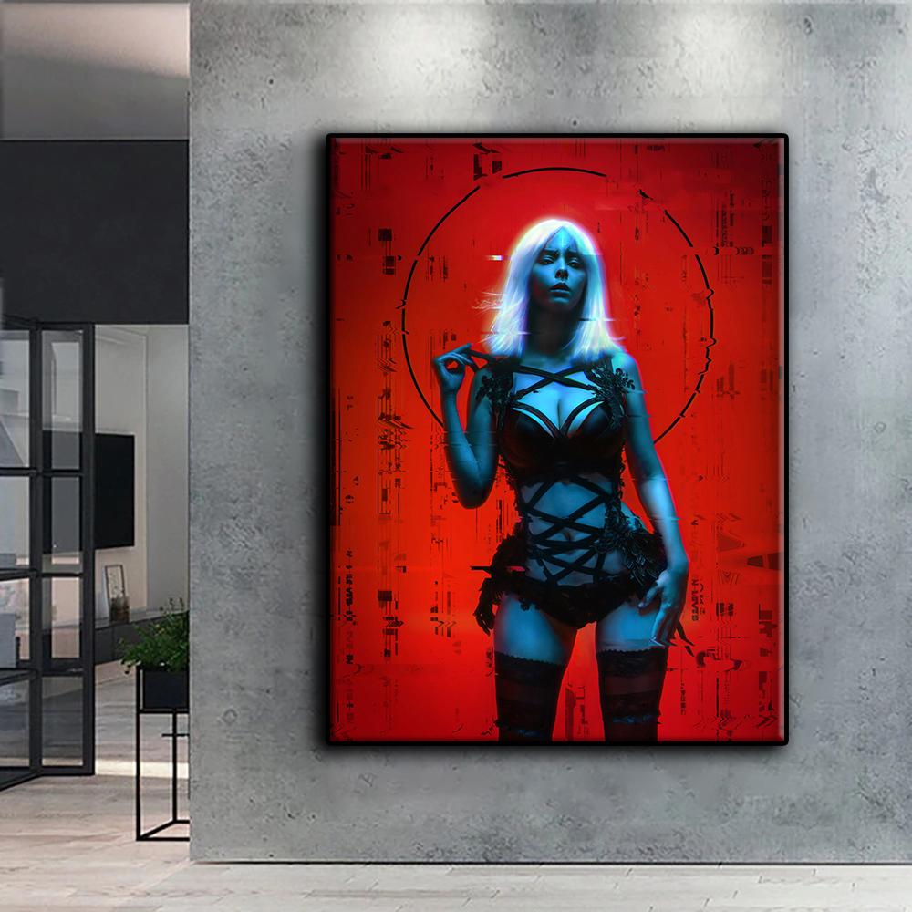 5D DIY Diamond Painting Cyberpunk Sexy Art Cross Stitch Diamond Art Embroidery  Mosaic Home Deco