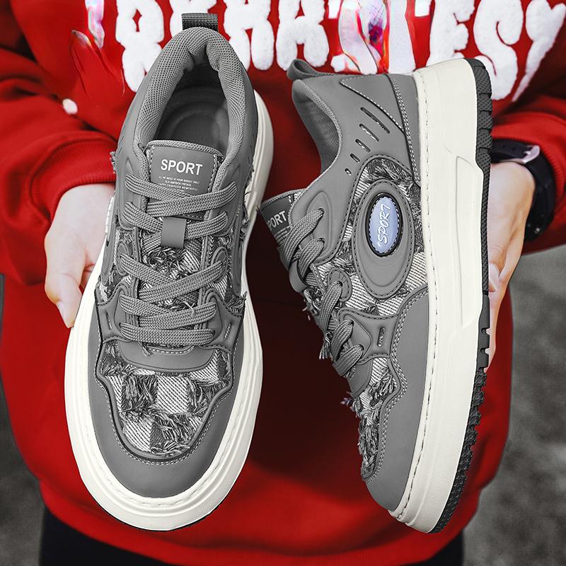 Men's Fashion Casual Breathable Shoes Lace-up Flat Shoes 38-44