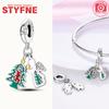 Angel Christmas Tree Pendantscopper Plated Original Beads Fit Originalcharms Bracelet Beads Jewelry Gifts For Women