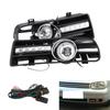 2 Pcs Fog Light Vent Cover, H3 Fog Lights Grilles With LED DRL Lamp for 1997‑2006 TDI MK4