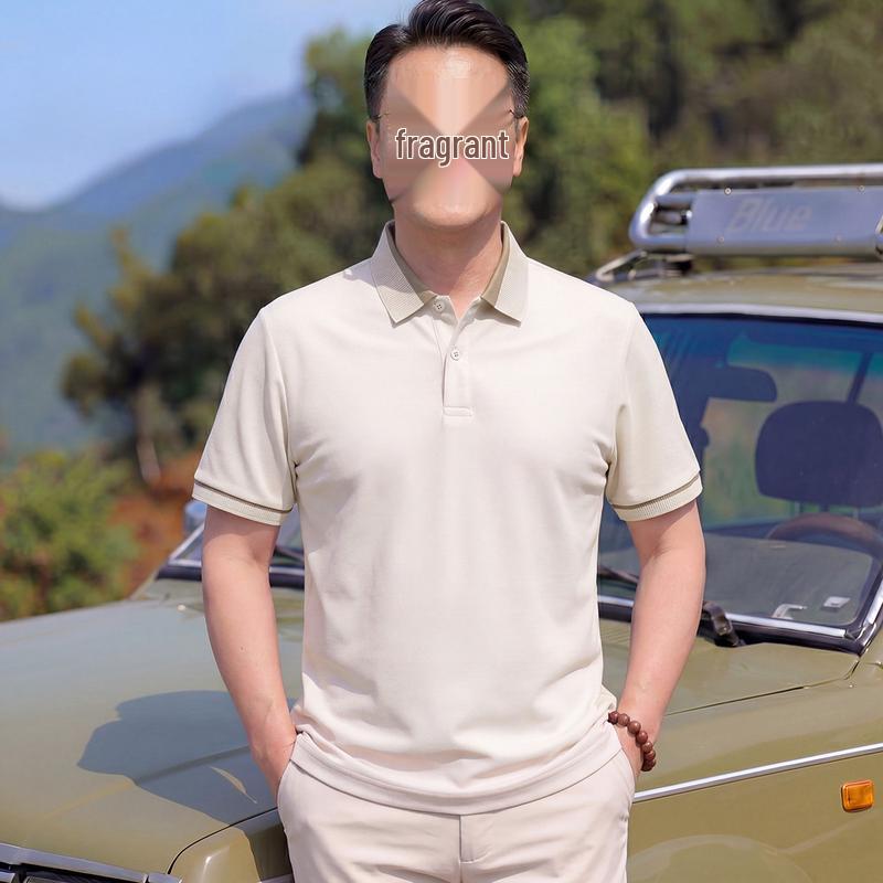 

Yu Zhaolin Men s American Retro Thin Plaid Polo T-Shirt 3XL