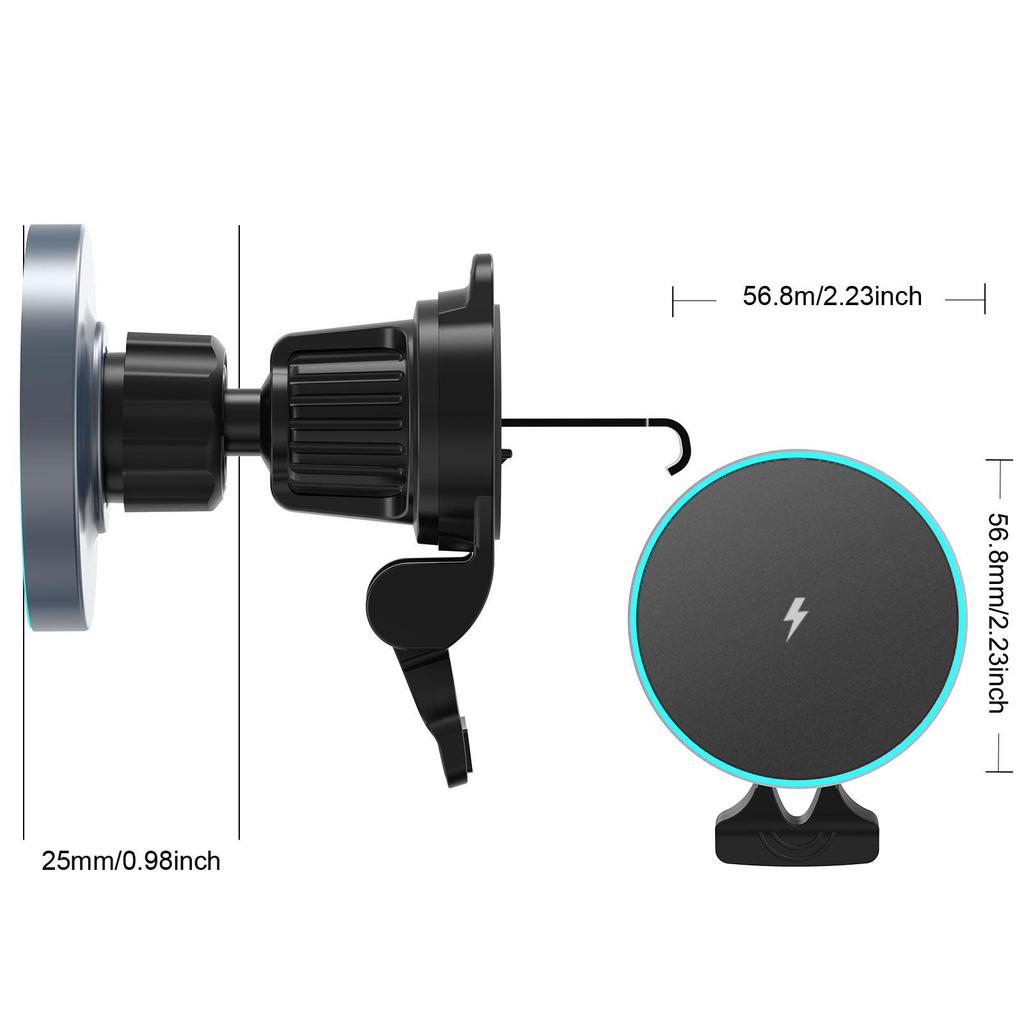 Magnetic Wireless Car Charger & Phone Holder for Apple Devices