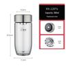 Portable Single-Layer Filter Glass Tea Infuser Bottle