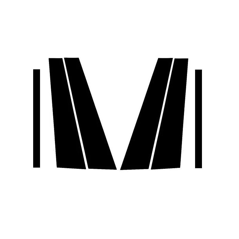 Carbon Fiber Gloss Black Car Door Window Trim Pillar Posts Decorative Cover Trim Fit For Chrysler 300C 2011- Auto