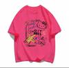 Cotton White Short-sleeved T-shirt Women's New HelloKitty Graffiti American Loose Fat MM Half-sleeved Top