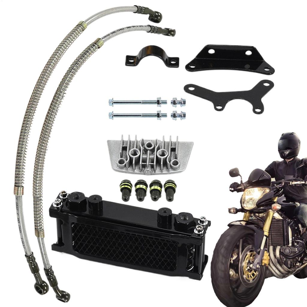 one set Oil Cooler Motorcycle Oil Radiator Gy6 Universal 50cc 80cc 100cc 110cc 125cc Moto Moped Dirt Pit Bike Motocross Cooling