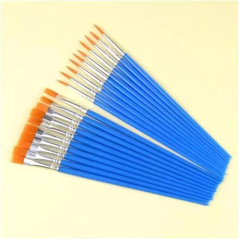 Art Supplies By Painting Pen Arts for Sewing Acrylic Fine Paint Crafts Watercolor 20pcs/set Number Nylon Home Oil Brush Handle