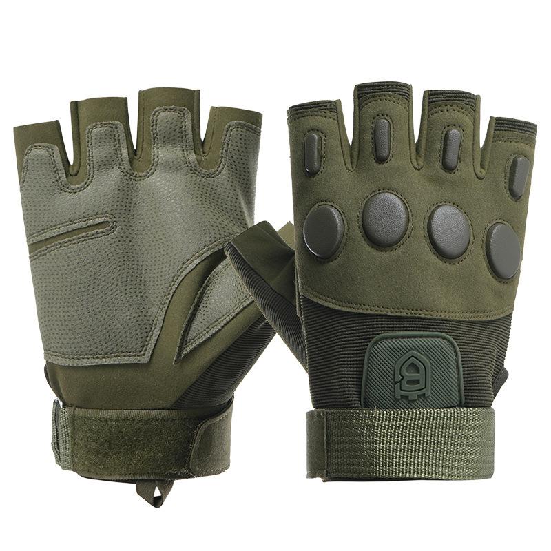 

Tactical Gloves Men s Fitness Equipment Outdoor Fishing Riding Anti Slip Wear Resistant Shock Absorption Half Finger Tactical Protective Gloves XL