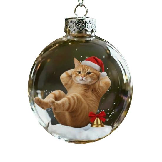 

Праздничные фигурки животных, елочные украшения, прозрачные пластиковые рождественские шары для домашнего веселого праздничного декора F