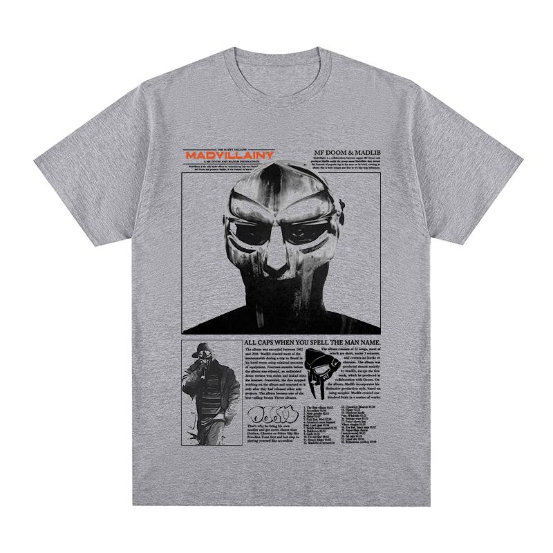 Rapper Mf Doom Vintage T-shirt Madvillainy Metal Music Album Gift Idea Clothes Cotton Men T Shirt New TEE TSHIRT Womens Tops