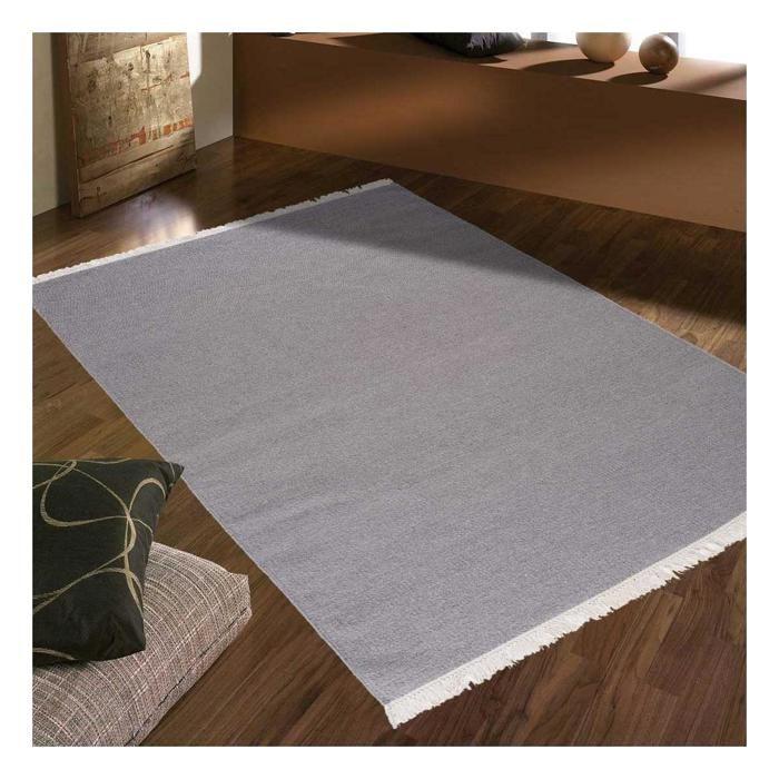 Tapis kilim Fait main BAYA IBAY Gris 140x200 en laine Care&Fair