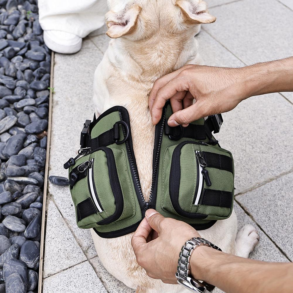 The new dog backpack goes out to walk the dog, the snack bag is explosion-proof, and the pet self-backpack dog bag is small, medium and large dogs.