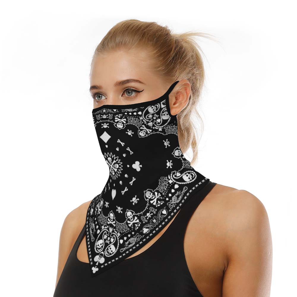 Sun Protection Riding Ear Loops Cycling Windproof Wrap Scarf Neck Protection Mouth Mask Face Mask