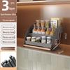 Non-Drill Kitchen Cabinet Pull-Down Spice Rack