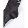 Daiso Womens Lettering Mid Calf Socks Black