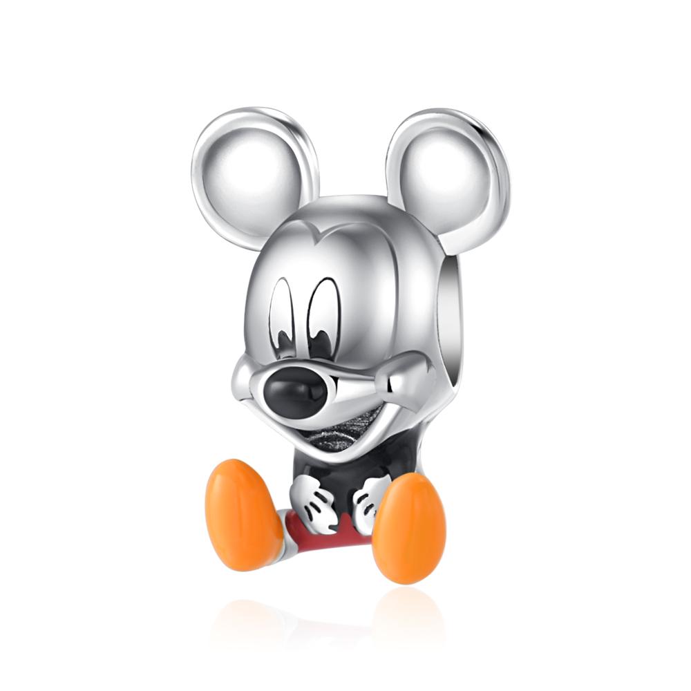 Christmas  Cartoon Red Minnie Bow Mickey Balloon Charm Beads Fit Original Pendant Bracelet Diy Gift For Women Party Gifts