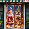Christmas Window Hanging Banner Decoration Santa  Xmas Tree Holiday Party Supplies