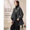 Women's Elegant Winter Wool Blend Belted Coat
