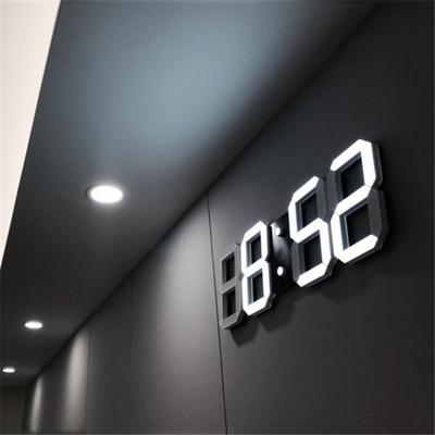 3D LED Digitaluhr Wanddeko Leuchtender Nachtmodus Einstellbare Elektronische Tischuhr Wanduhr Dekoration Wohnzimmer LED-Uhr