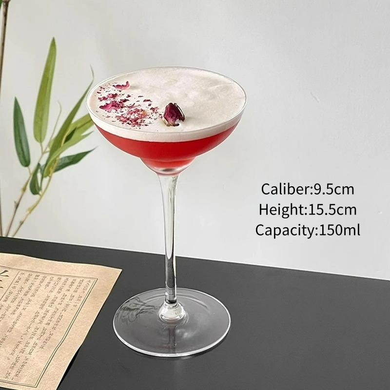 

2Pcs Japanese Style Margarita Glasses Cup Handmade Classic Goblet Simple Cocktail Glass Cup Martini Glasses Cups Kitchen Tools 150ml