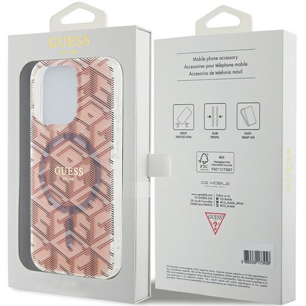 Guess Guhmp15Lhgcustgp Iphone 15 Pro 6.1 Różowy/Pink Hardcase Iml Gcube Magsafe