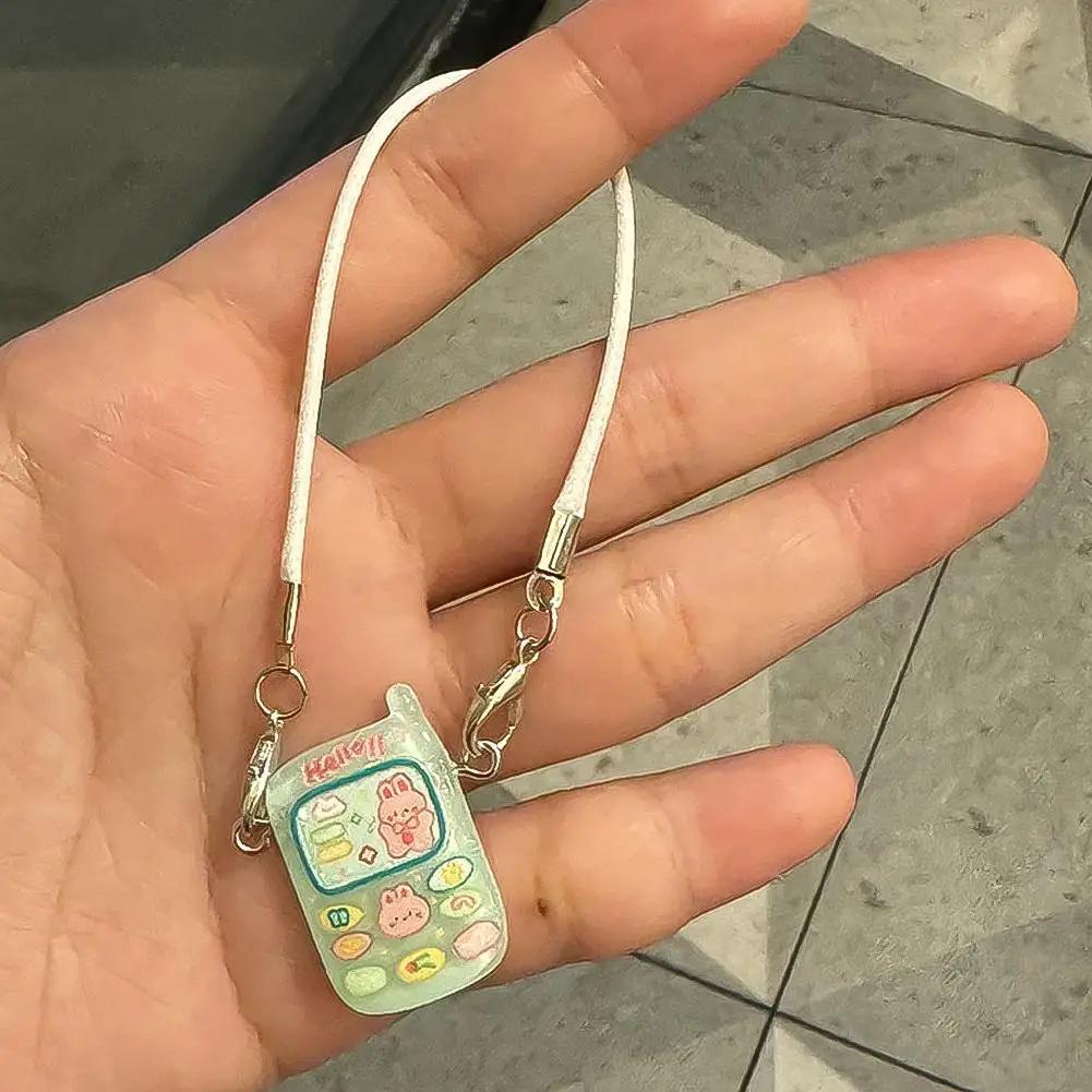 Doll Mini Pendant Model Cartoon Cute Little Mini Mobile Phone Ornament for 15-17cm Labubu Cartoon Pendant Sweet Couple Gift