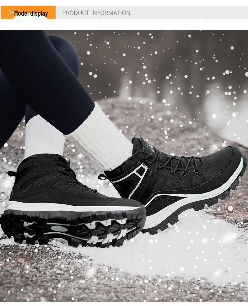 Women's Waterproof Non-Slip Winter Snow Boots with Warm Fleece Lining for Comfortable Outdoor Mountaineering and Skiing