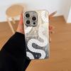 White hollow snake for Apple 16 mobile phone case iPhone17 feather yarn anti-drop Spice Girl wind essence hole feather yarn case 11