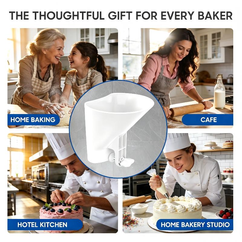 Imbuto per Farina per Accessori e Attacchi del Mixer da Cucina, Canna di Versamento Universale ad Ampia Apertura per Attacchi del Mixer