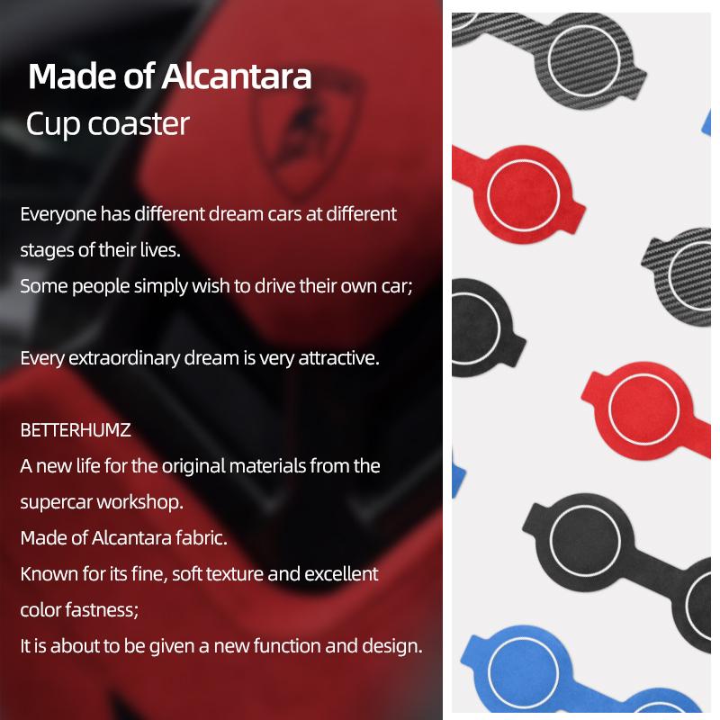 Betterhumz For Subaru BRZ/Toyota GR86 - Made of Alcantara Auto Water Storage Box Cup Holder Trim Car Interior Accessories