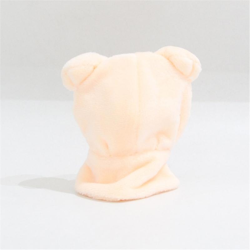 Soft Plush Dog Hooded Cloak For Kids Role Play Costume Accessory Thick PP Cotton Fill Doll Keychain Head Cover