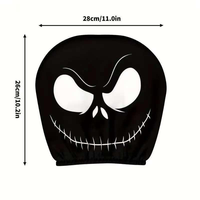 2PCS Funny Cartoon car headrest Cover, Cute Funny Eyes, Suitable for Halloween, Christmas car Universal Elastic Models Funny Decoration