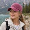 Washed Cotton Baseball Caps Mountain Embroidery Sunscreen Hats Unisex Trucker Hat  Summer