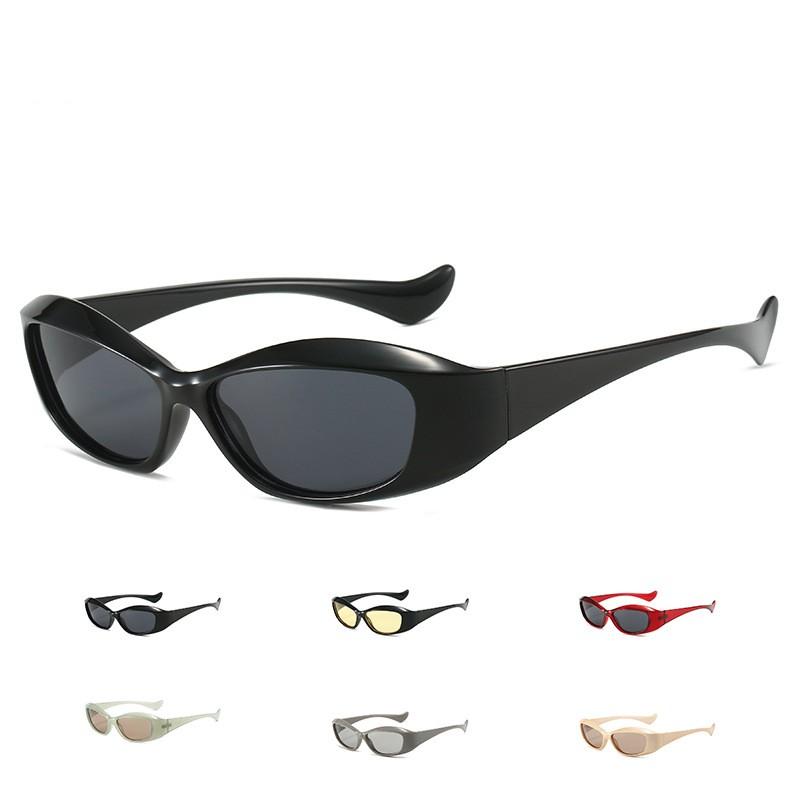 Outdoor Sunscreen Shades Unisex Trendy Sports Sunglasses Uv400 Goggles Trendy Narrow Frame Sun Glasses For Party Photos Everyday