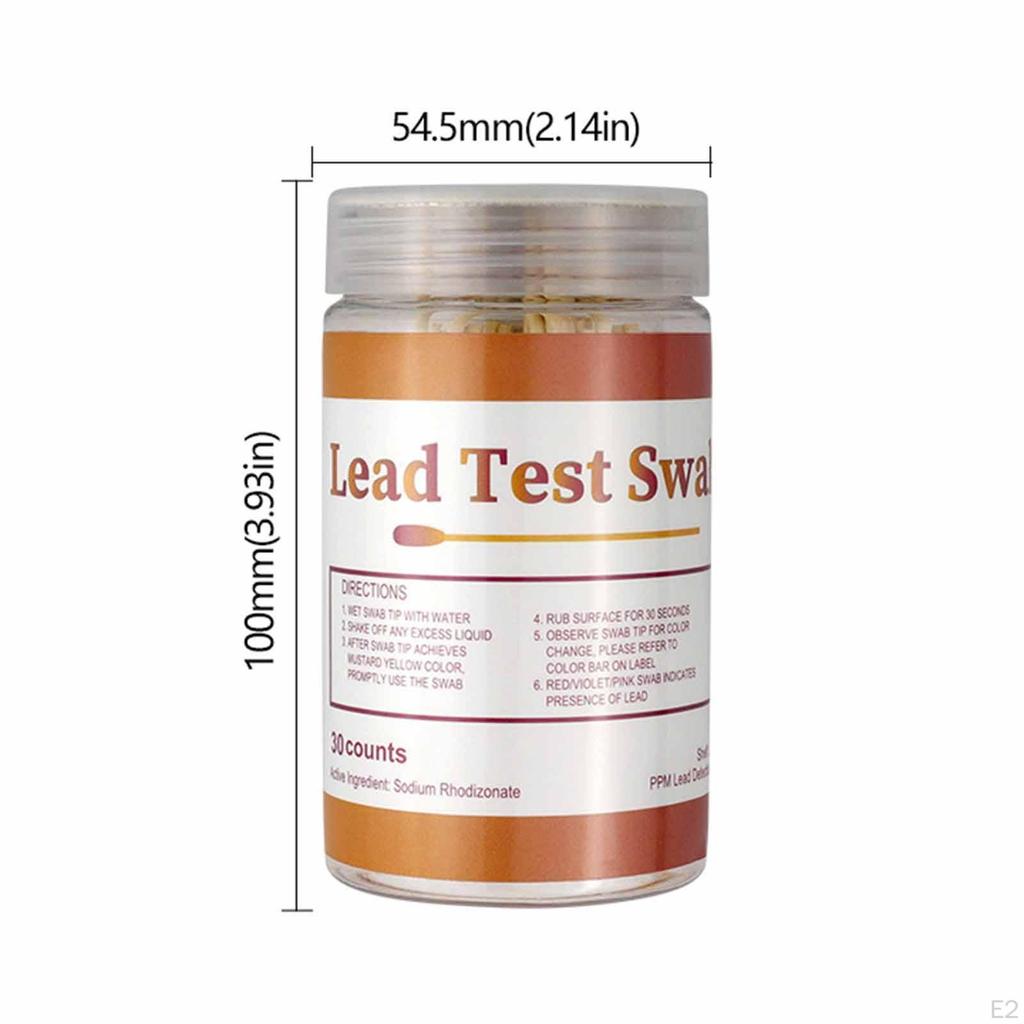 Lead  Test Swab Home Testing Swabs Portable Compact Multipurpose in Water Wood Dishes Jewelry Ceramics
