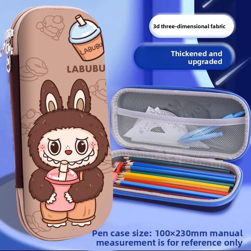 Boîte à papeterie pour élèves du primaire Étui à crayons mignon 3D tridimensionnel Étui à crayons pour enfants de grande capacité Garçons et filles