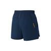 Li Ning Tischtennis Serie Star Letter Mid Waist Straight Leg Sportshorts Herren Shorts Guangdong-Blau AAPS245-2