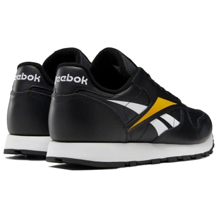 Reebok Classic Leather MU Black Toxic Yellow Unisex Sneakers Core-Black Footwear-White EF8835