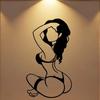 1 Piece Of Metal Wall Decorative Painting - Abstract Bikini Lady Silhouette In Black And White