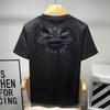 2024 Chinese Style Men's Lion Head Embroidery Loose Short Sleeve T-Shirt