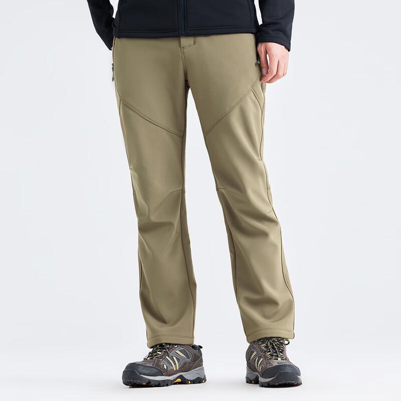 Men's Outdoor Fleece-Lined Straight-Leg Soft Shell Pants