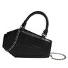 PU Leather Casual Shoulder Bag Coffin Shaped Women Travel Crossbody Bag Large Capacity Solid Fashionable for Halloween Cosplay