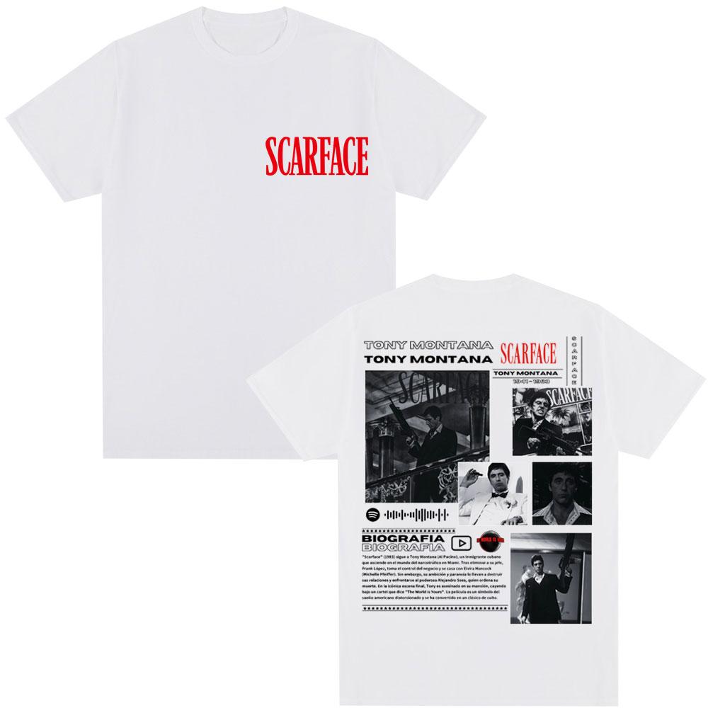90s Movie Cover Star Tony Montana Al Pacino 2025 Summer Mens Womens Casual Fashion Soft Comfortable Pure Cotton Tshirt