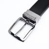 EMPORIO ARMANI Reversible Wide Stringer System Compatible Leather Y4S576 Y748I 88044 Men's 3.5cm Belt, Black, [Used]
