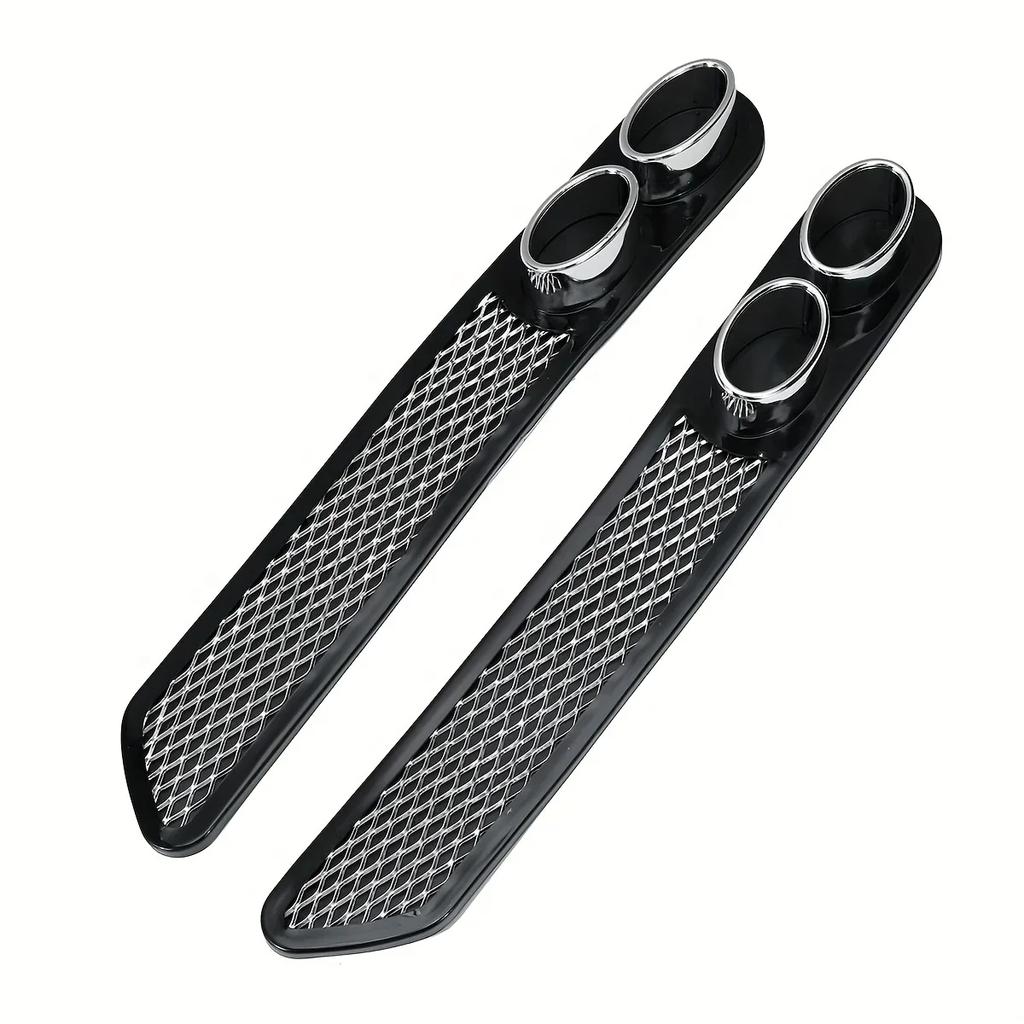 1Pair Universal Vent Grid Exhaust Muffler Pipe Car Auto Styl in g Fake Decorative Car Decorative Tuyere Fake Exhaust Hole