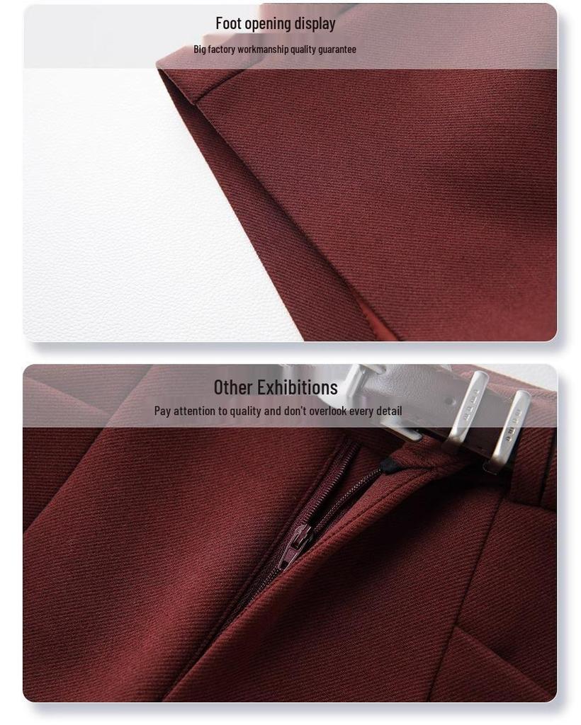 Women's High-Waisted A-Line Khaki Wool Shorts - Autumn/Winter 2024 Collection