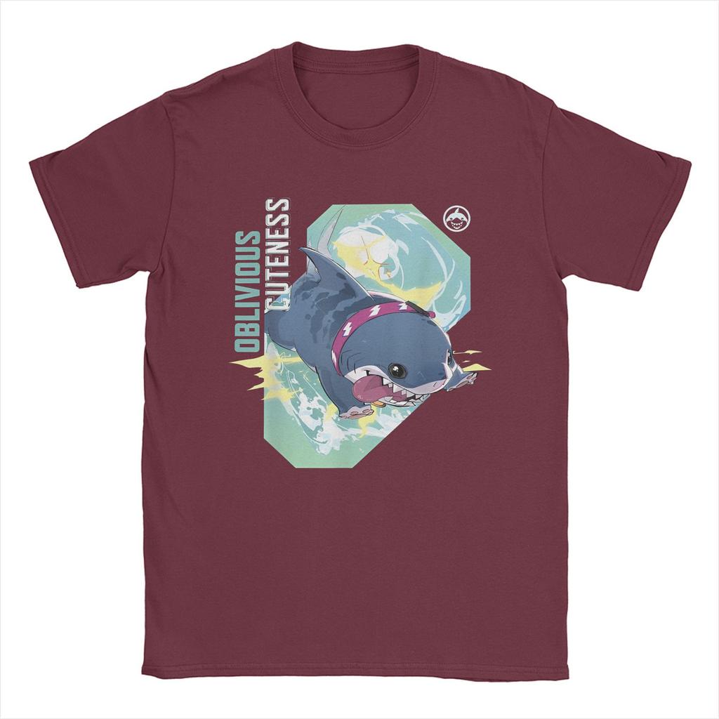 Men's T-Shirt Marvel-Rivals PVP Jeff the Land Shark Unique Cotton Tees Short Sleeve Oblivious Cuteness T Shirts Crew Neck Tops
