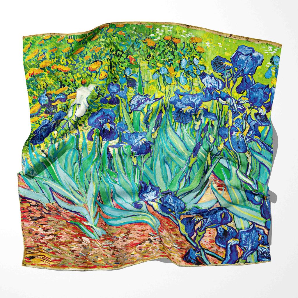 Luxury Brand Women Fashion Oil Painting Scarf  Silk Shawls Scarves Summer Lady Bandanas Foulard Hijab Scarfs For Ladies