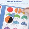 Magnetic Fraction Educational Puzzle, Magnetic Fraction Tiles and Circles, Elementary Fraction Manipulatives, Montessori Math Teaching Aid for Kids